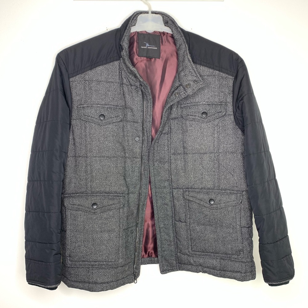 Marc Anthony XXL Black Wool Lined Jacket Coat